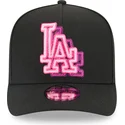 sort-buet-snapback-kasket-9fifty-a-frame-neon-fra-los-angeles-dodgers-mlb-fra-new-era