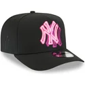 sort-buet-snapback-kasket-9fifty-a-frame-neon-fra-new-york-yankees-mlb-fra-new-era