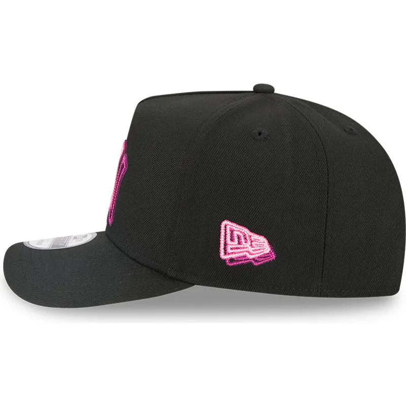 sort-buet-snapback-kasket-9fifty-a-frame-neon-fra-new-york-yankees-mlb-fra-new-era