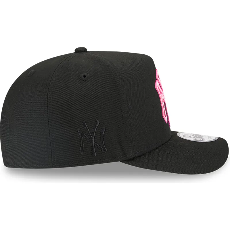 sort-buet-snapback-kasket-9fifty-a-frame-neon-fra-new-york-yankees-mlb-fra-new-era