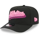 sort-buet-snapback-9fifty-a-frame-neon-kasket-fra-oakland-athletics-mlb-fra-new-era