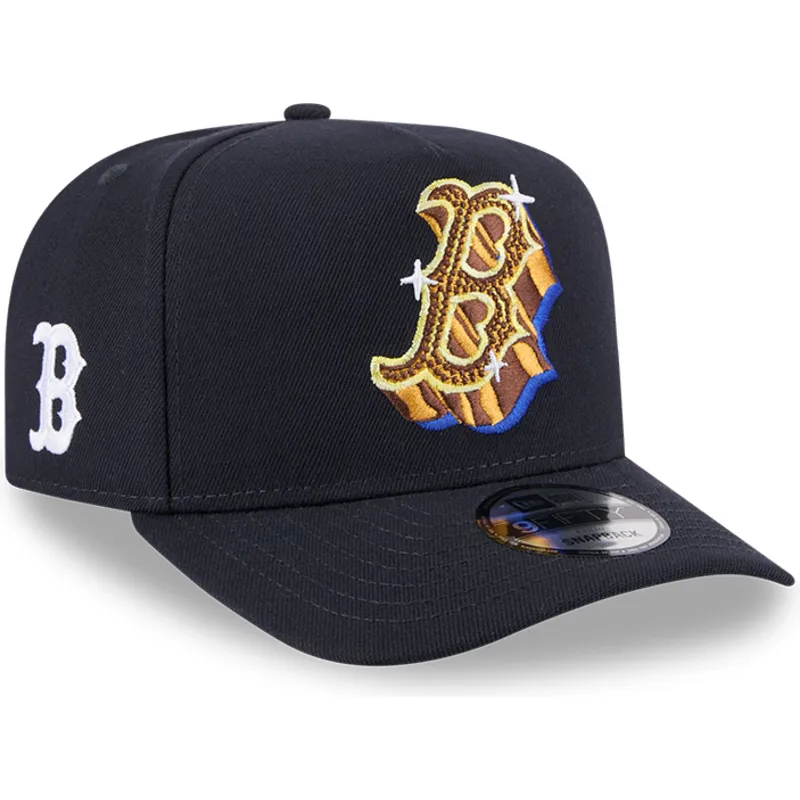 marinebla-buet-kasket-snapback-9fifty-a-frame-emblem-fra-boston-red-sox-mlb-fra-new-era
