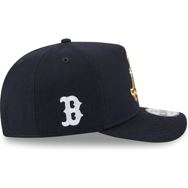 marinebla-buet-kasket-snapback-9fifty-a-frame-emblem-fra-boston-red-sox-mlb-fra-new-era