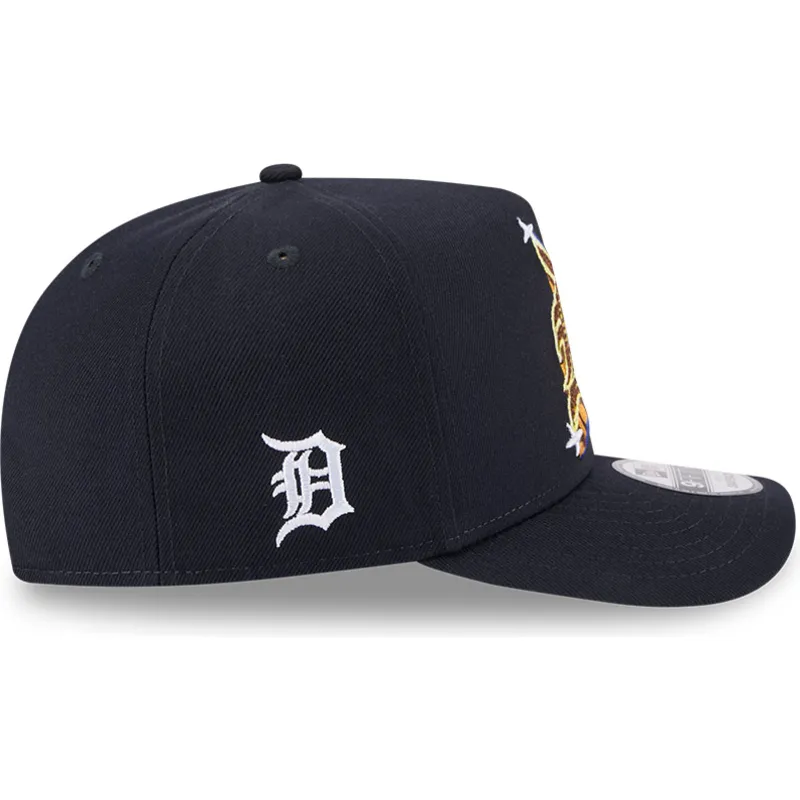 marinebla-buet-kasket-snapback-9fifty-a-frame-emblem-fra-detroit-tigers-mlb-fra-new-era