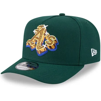 Gorra grøn buet snapback 9FIFTY A Frame Emblem fra Oakland Athletics MLB fra New Era