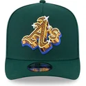 gron-curved-snapback-kasket-9fifty-a-frame-emblem-fra-oakland-athletics-mlb-fra-new-era