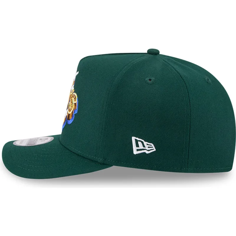 gron-curved-snapback-kasket-9fifty-a-frame-emblem-fra-oakland-athletics-mlb-fra-new-era