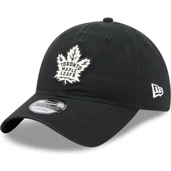 Sort justerbar buet kasket 9TWENTY Stamp fra Toronto Maple Leafs NHL fra New Era
