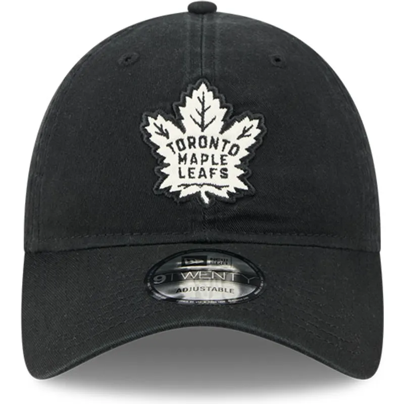 sort-justerbar-kurvet-kasket-9twenty-stamp-fra-toronto-maple-leafs-nhl-fra-new-era