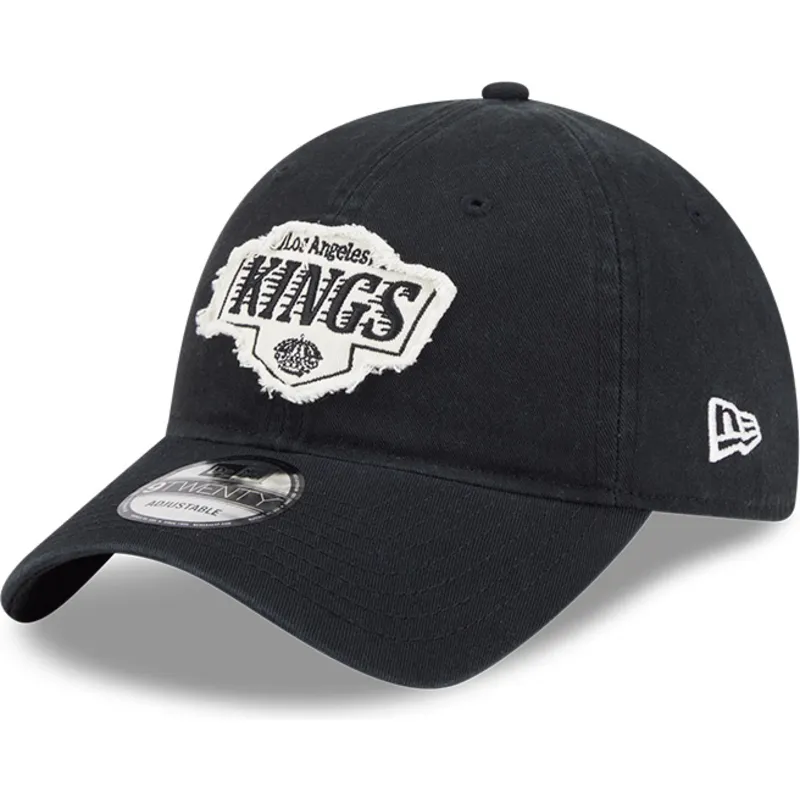 sort-justerbar-kurvet-kasket-9twenty-stamp-fra-los-angeles-kings-nhl-fra-new-era