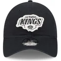 sort-justerbar-9twenty-stamp-kasket-med-buet-skygge-fra-los-angeles-kings-nhl-fra-new-era