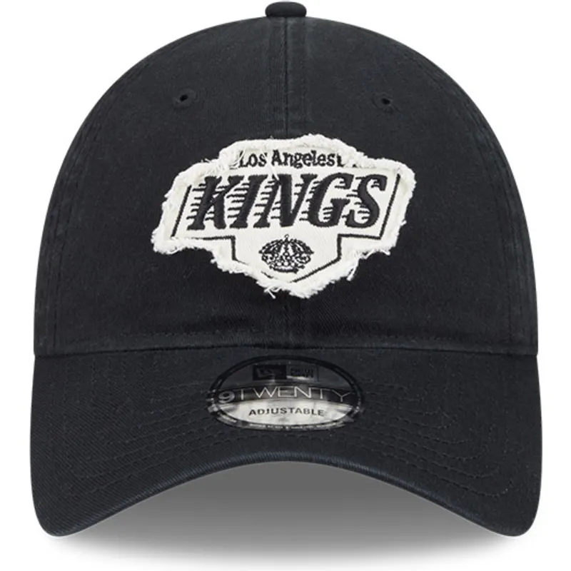 sort-justerbar-kurvet-kasket-9twenty-stamp-fra-los-angeles-kings-nhl-fra-new-era