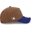 brun-og-bla-justerbar-9twenty-a-frame-wool-pinstripe-kasket-fra-los-angeles-dodgers-mlb-fra-new-era