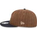 new-era-new-york-yankees-mlb-9fifty-retro-crown-uld-pinstripe-justerbar-brun-og-marinebla-flad-kasket