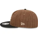 chicago-white-sox-mlb-new-era-9fifty-retro-crown-uld-pinstripe-justerbar-brun-og-sort-flad-kasket