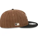 chicago-white-sox-mlb-new-era-9fifty-retro-crown-uld-pinstripe-justerbar-brun-og-sort-flad-kasket