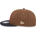 atlanta-braves-mlb-new-era-9fifty-retro-crown-uld-pinstripe-justerbar-brun-og-marinebla-fladskaerm-kasket