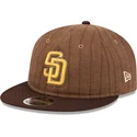 san-diego-padres-mlb-new-era-9fifty-retro-crown-uld-pinstripe-brun-justerbar-flad-kasket