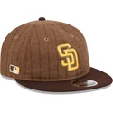 san-diego-padres-mlb-new-era-9fifty-retro-crown-uld-pinstripe-brun-justerbar-flad-kasket