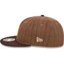 san-diego-padres-mlb-new-era-9fifty-retro-crown-uld-pinstripe-brun-justerbar-flad-kasket
