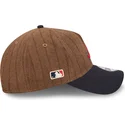 atlanta-braves-mlb-new-era-9twenty-a-frame-wool-pinstripe-justerbar-brun-og-marinebla-buet-kasket