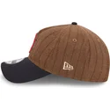 boston-red-sox-mlb-new-era-9twenty-a-frame-uld-pinstripe-justerbar-brun-og-marinebla-kurvet-kasket