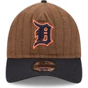justerbar-9twenty-a-frame-wool-pinstripe-kasket-i-brun-og-marinebla-fra-detroit-tigers-mlb-af-new-era