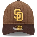 san-diego-padres-mlb-new-era-9twenty-a-frame-brun-justerbar-buet-kasket-i-uld-pinstripe