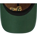 justerbar-brun-og-gron-buet-kasket-9twenty-a-frame-wool-pinstripe-fra-oakland-athletics-mlb-fra-new-era