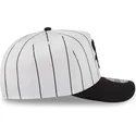 hvid-og-sort-buet-kasket-snapback-9fifty-a-frame-satin-pinstripe-fra-chicago-white-sox-mlb-fra-new-era