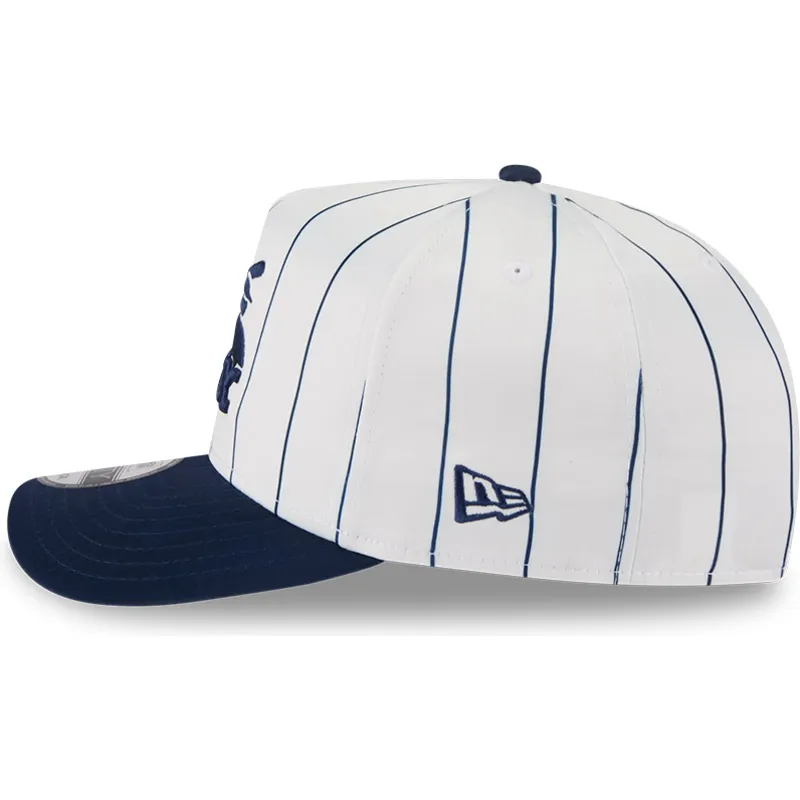 hvid-og-marinebla-buet-kasket-snapback-9fifty-a-frame-satin-pinstripe-fra-chicago-white-sox-mlb-fra-new-era