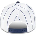 hvid-og-bla-buet-kasket-snapback-9fifty-a-frame-satin-pinstripe-fra-los-angeles-dodgers-mlb-fra-new-era