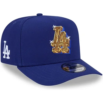 Los Angeles Dodgers MLB New Era 9FIFTY A Frame Emblem blå snapback kasket med buet skygge