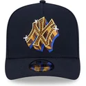 marinebla-buet-kasket-snapback-9fifty-a-frame-emblem-fra-new-york-yankees-mlb-fra-new-era