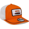 gorra-curva-orange-og-hvid-snapback-19twenty-broderet-patch-af-anaheim-ducks-nhl-fra-new-era