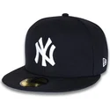 flad-marinebla-fitted-kasket-59fifty-world-series-2009-side-patch-fra-new-york-yankees-mlb-af-new-era