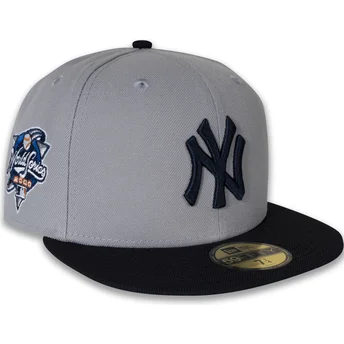 Grå og marineblå 59FIFTY World Series 2000 Side Patch fitted cap fra New York Yankees MLB fra New Era