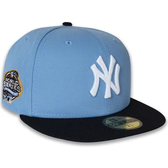 New York Yankees MLB 2003 World Series Side Patch 59FIFTY blå justerbar flad kasket fra New Era