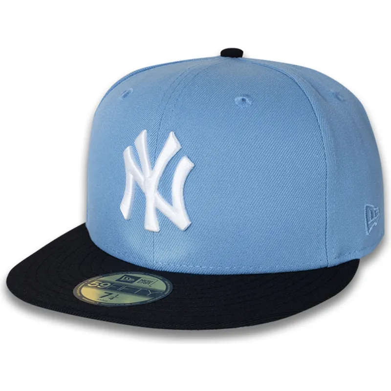 flad-bla-fitted-kasket-59fifty-world-series-2003-side-patch-fra-new-york-yankees-mlb-af-new-era