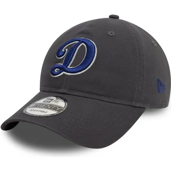 Grå justerbar 9TWENTY Core Classic bøjet skygge cap fra Los Angeles Dodgers MLB fra New Era