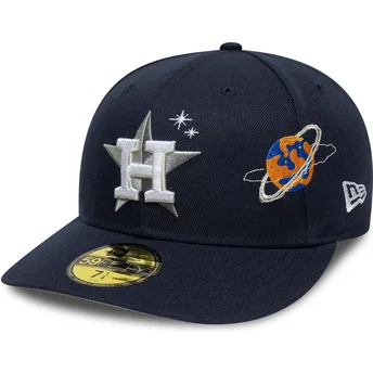 Marineblå buet tilpasset 59FIFTY Planet Icon kasket fra Houston Astros MLB af New Era
