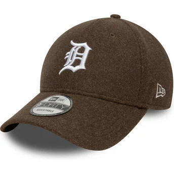 Brun buet snapback-kasket 9FORTY Melton Wool fra Detroit Tigers MLB fra New Era