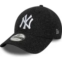 sort-buet-snapback-kasket-9forty-melton-wool-fra-new-york-yankees-mlb-fra-new-era
