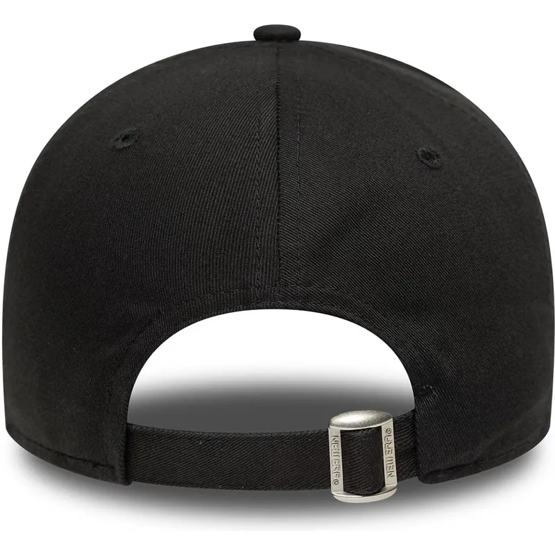 sort-justerbar-curved-kasket-med-gront-logo-9forty-outline-fra-new-york-yankees-mlb-fra-new-era