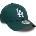 gron-justerbar-9forty-league-essential-bojet-skygge-kasket-fra-los-angeles-dodgers-mlb-af-new-era