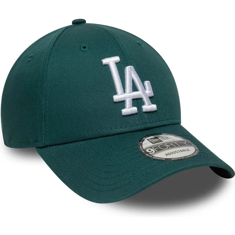 gron-justerbar-kurvet-kasket-9forty-league-essential-fra-los-angeles-dodgers-mlb-fra-new-era