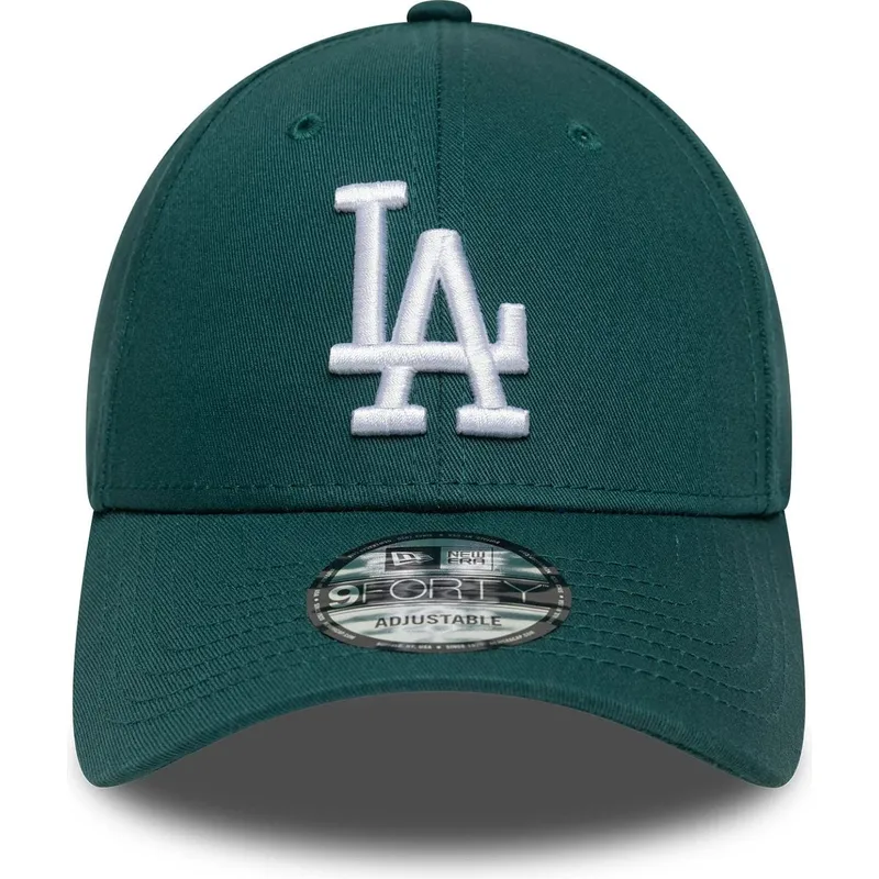 gron-justerbar-kurvet-kasket-9forty-league-essential-fra-los-angeles-dodgers-mlb-fra-new-era