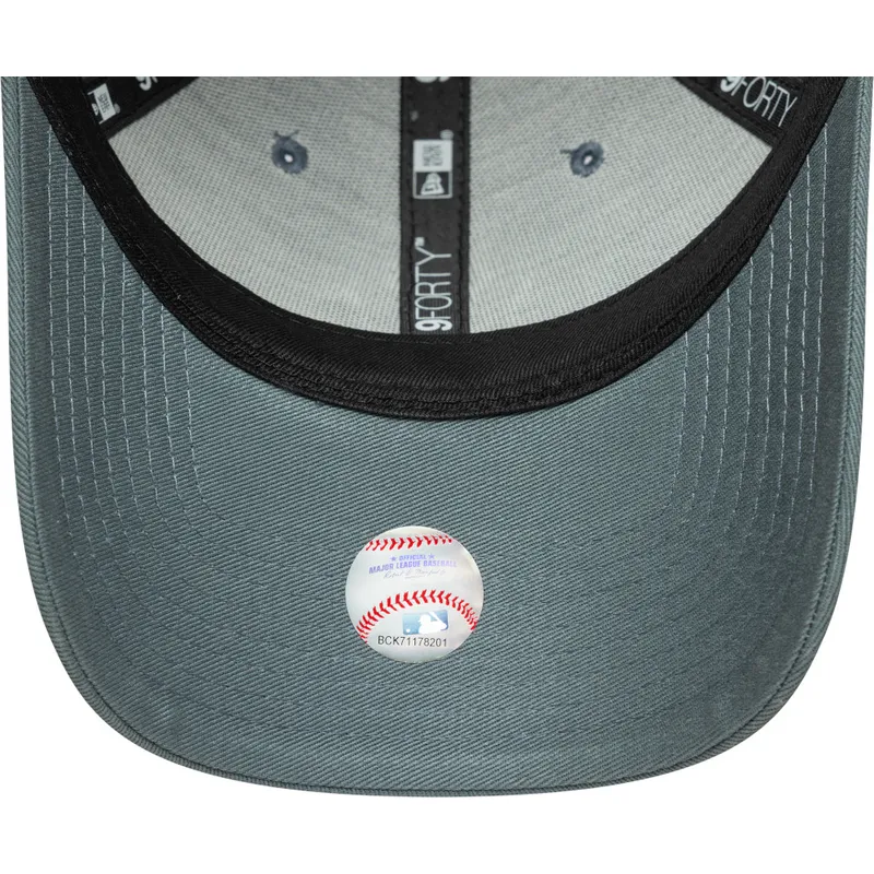 gra-justerbar-curved-kasket-med-grat-logo-9forty-league-essential-fra-new-york-yankees-mlb-fra-new-era