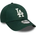 justerbar-gron-buet-kasket-9forty-visor-script-los-angeles-dodgers-mlb-fra-new-era