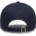 justerbar-marinebla-kurvet-kasket-9forty-visor-script-fra-new-york-yankees-mlb-fra-new-era